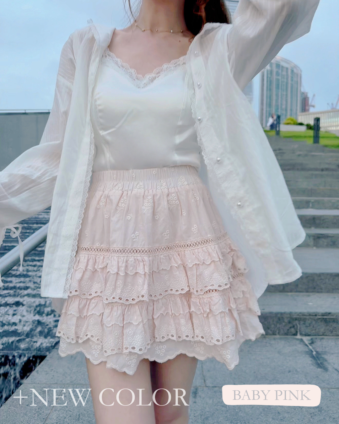 *BJ2 MADE SERIES* Jardin de Fleur Layered Lace Skirt 260421 260602