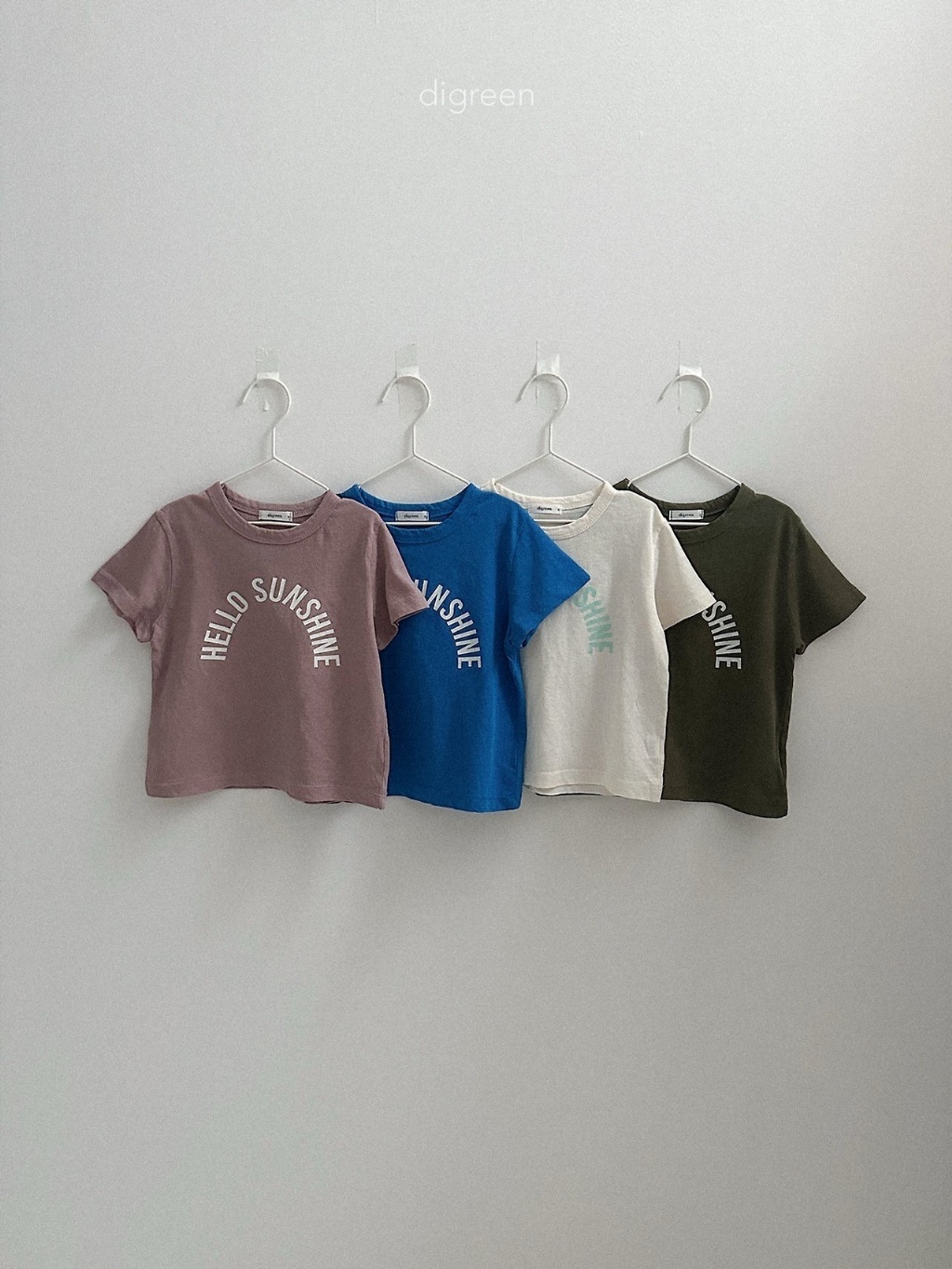 正韓夏Digreenkids 四色純棉HELLO SUNSHINE上衣