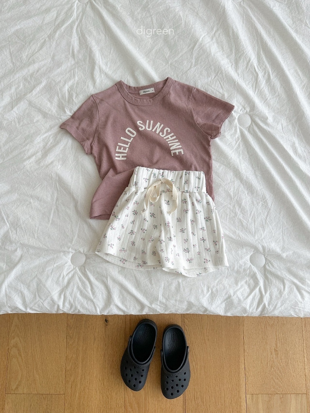 正韓夏Digreenkids 三色純棉碎花舒適短褲