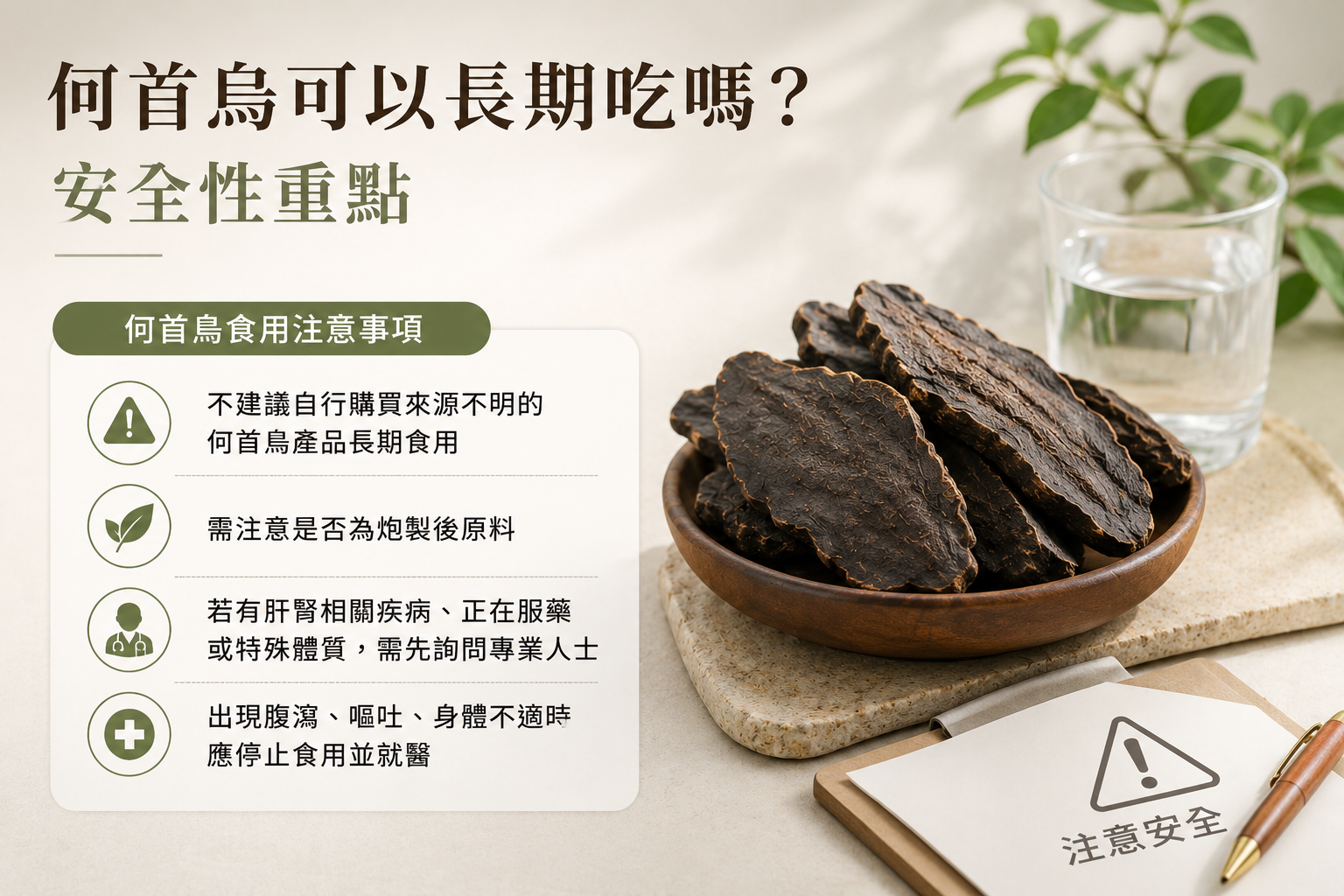 何首烏可以長期吃嗎?安全性重點