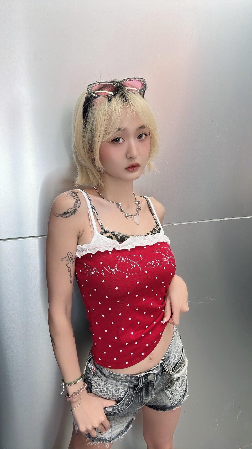 點點平口背心