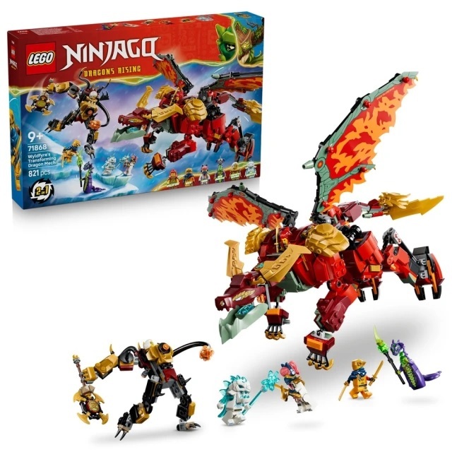 【玩具研究中心】LEGO 樂高 旋風忍者 野火的變形猛龍機械人 71868