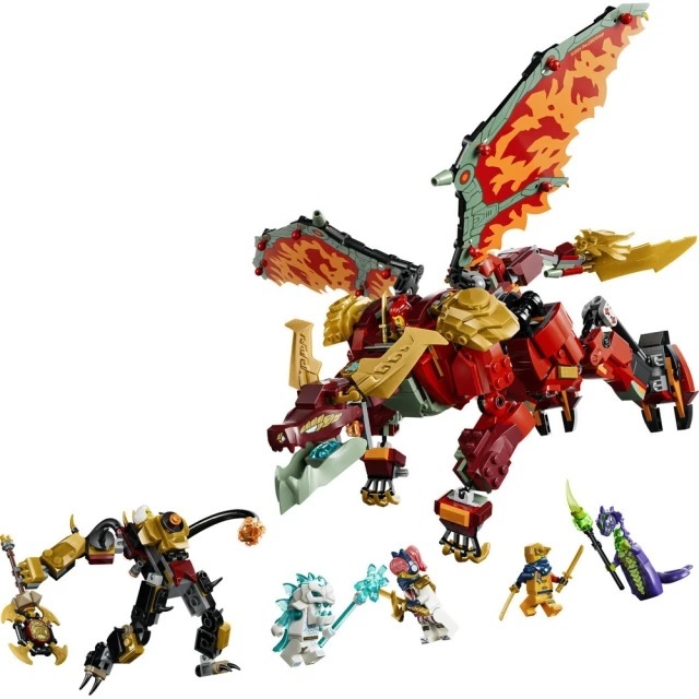 【玩具研究中心】LEGO 樂高 旋風忍者 野火的變形猛龍機械人 71868