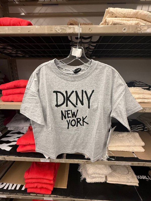 [U] DKNY PRL HGR/BLK WOMEN'S RHINESTONE GRAFFITI LOGO T-SHIRT, DP6T1318-PYH (UD355)