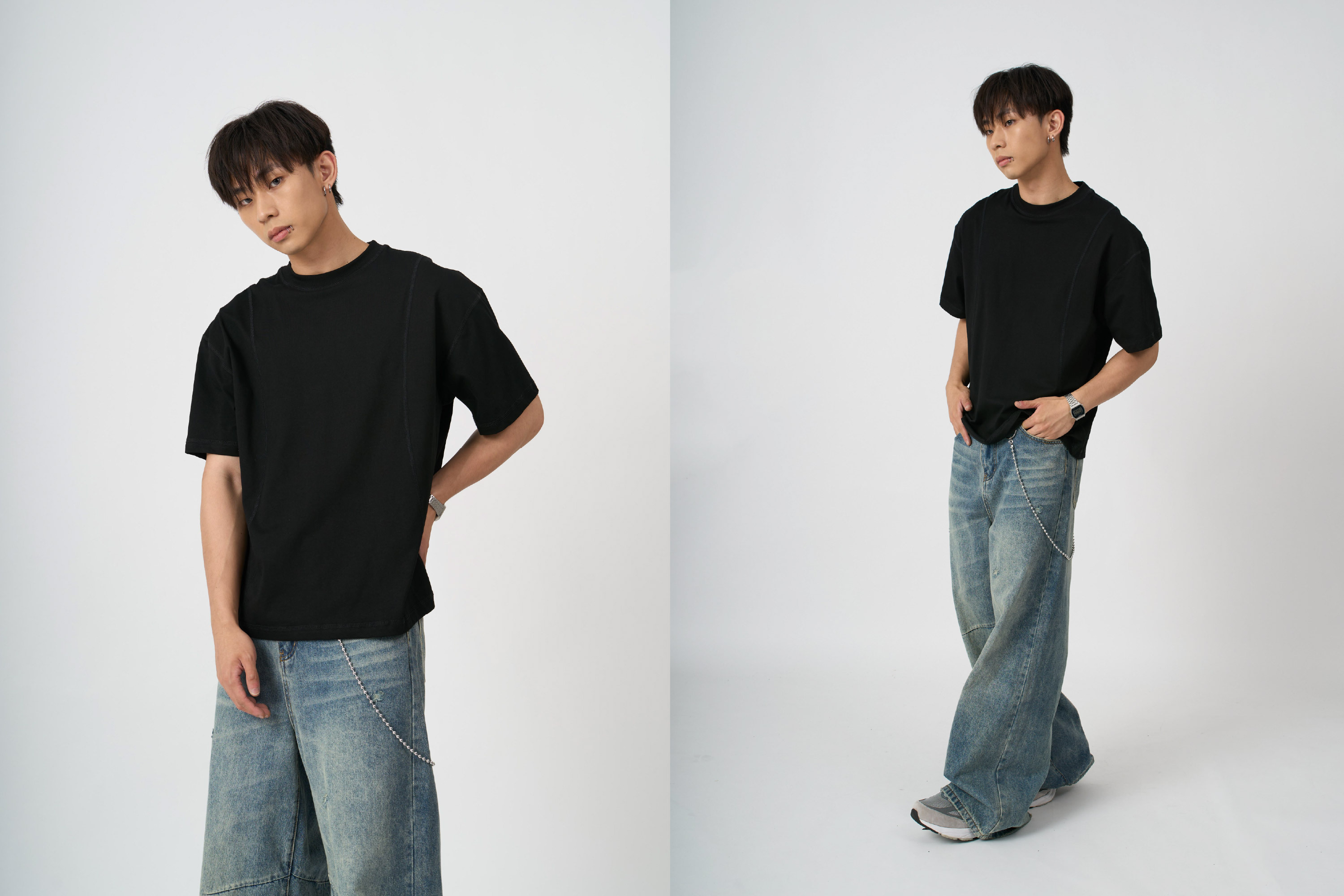 MOOS,韓系,素T,穿搭,韓國,男生穿搭,重磅T,OOTD,素色