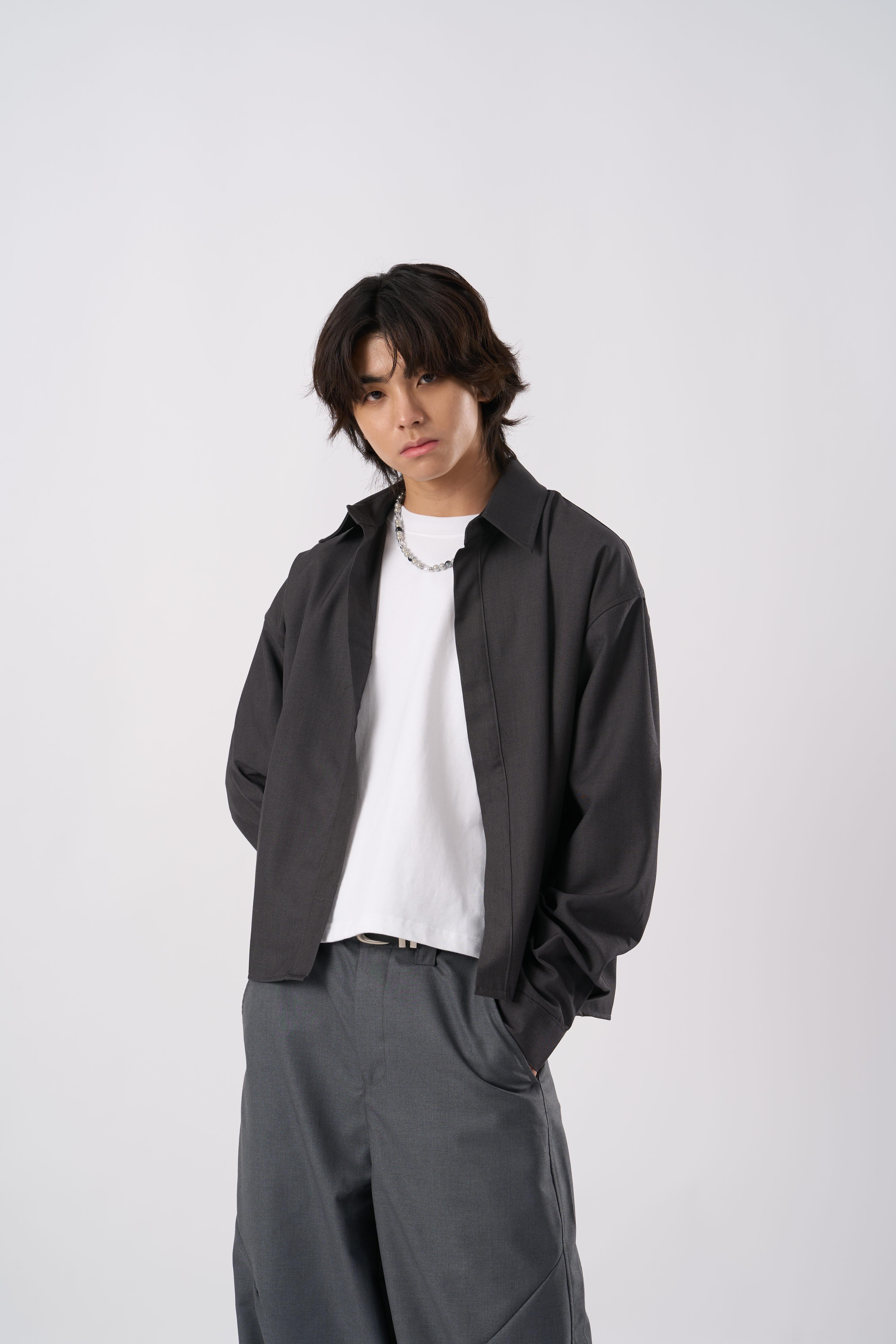 MOOS,韓系,素T,休閒穿搭,韓國,男生穿搭,襯衫,OOTD