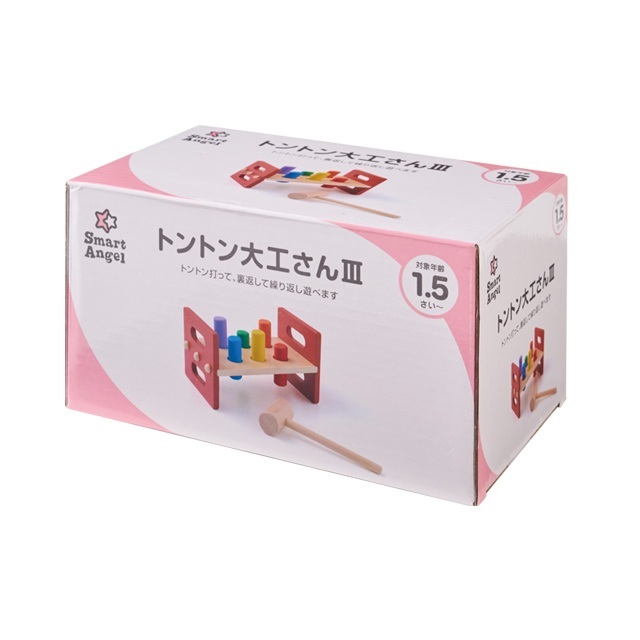 【Nishimatsuya】Smart Angel Toddler Wooden Hammering Pounding Bench Toy (Generation 3)