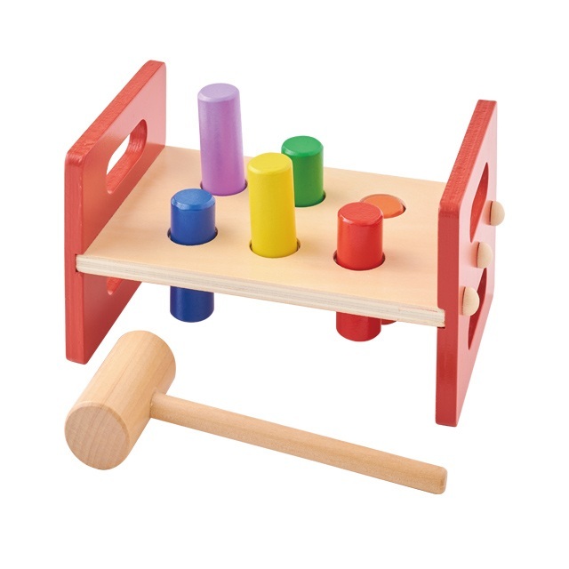 【Nishimatsuya】Smart Angel Toddler Wooden Hammering Pounding Bench Toy (Generation 3)