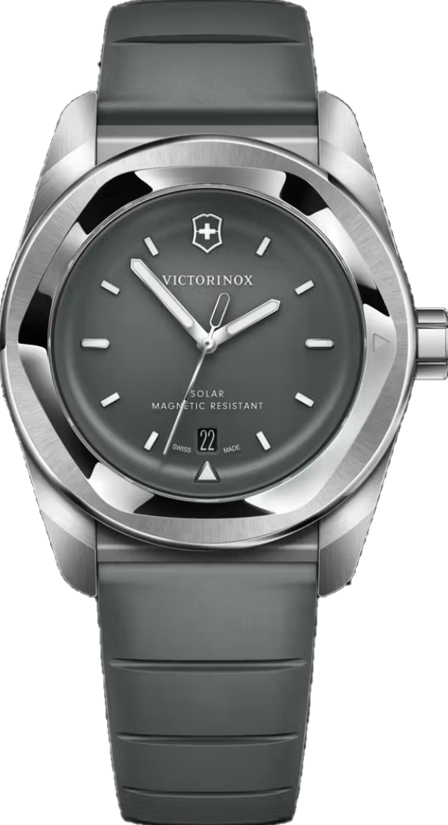 萬年鐘錶 - VICTORINOX SWISS ARMY 瑞士維氏  瑞士製造太陽能不鏽鋼錶帶男錶 242052 錶徑 : 39mm