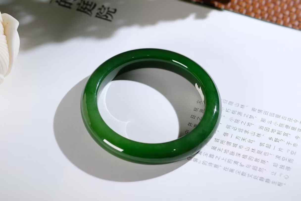 和田玉碧玉手鐲,天然和田玉軟玉