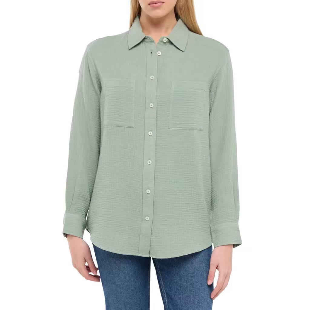 【預購】Gap H060205 女裝排扣襯衫
