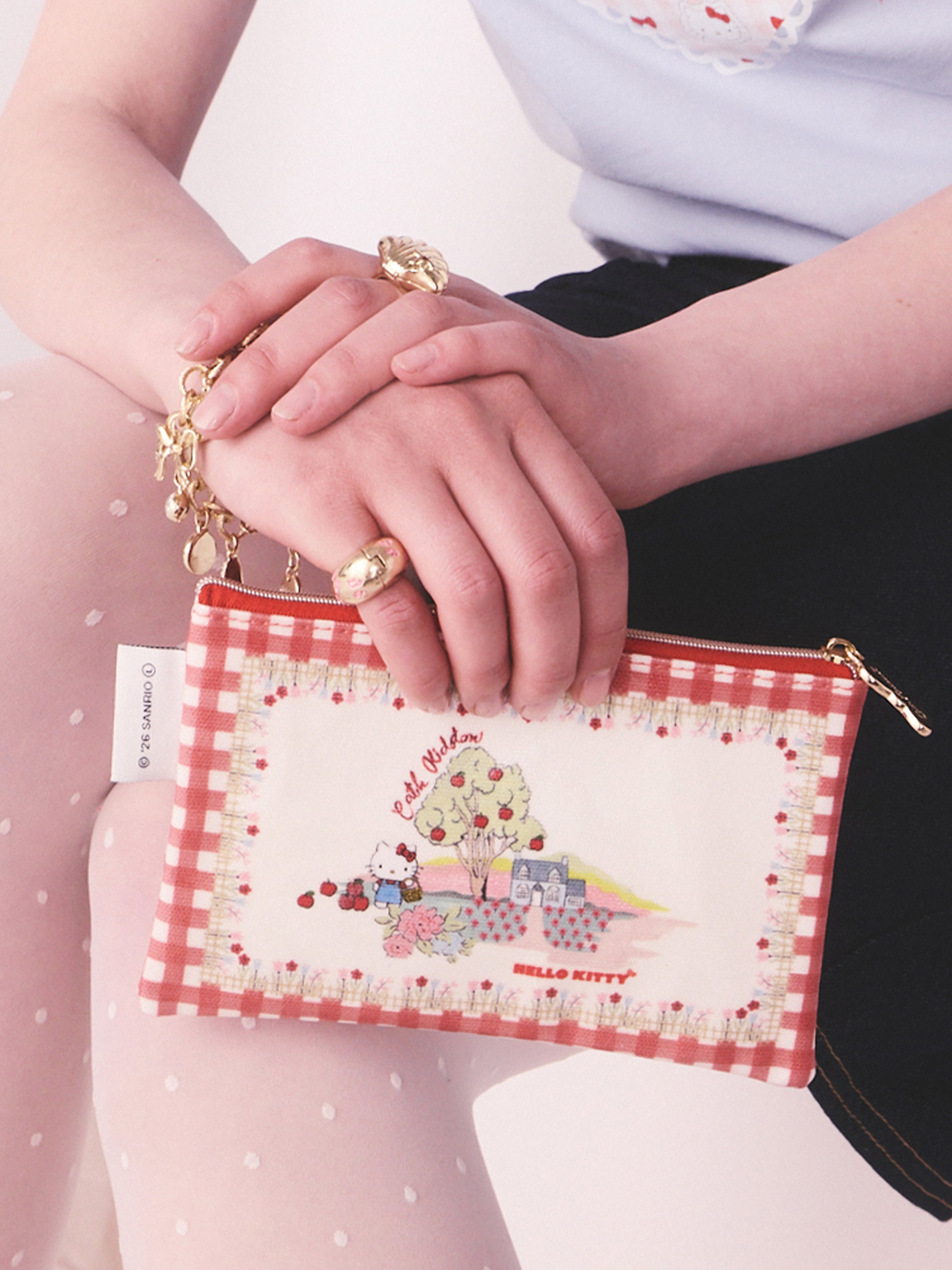 Cath Kidston × Hello Kitty 拉鍊零錢包  (Hello Kitty Scene)