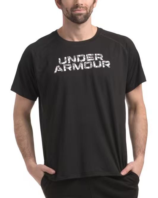 【預購】UNDER ARMOUR H060208 經典標誌運動短袖上衣（黑色）