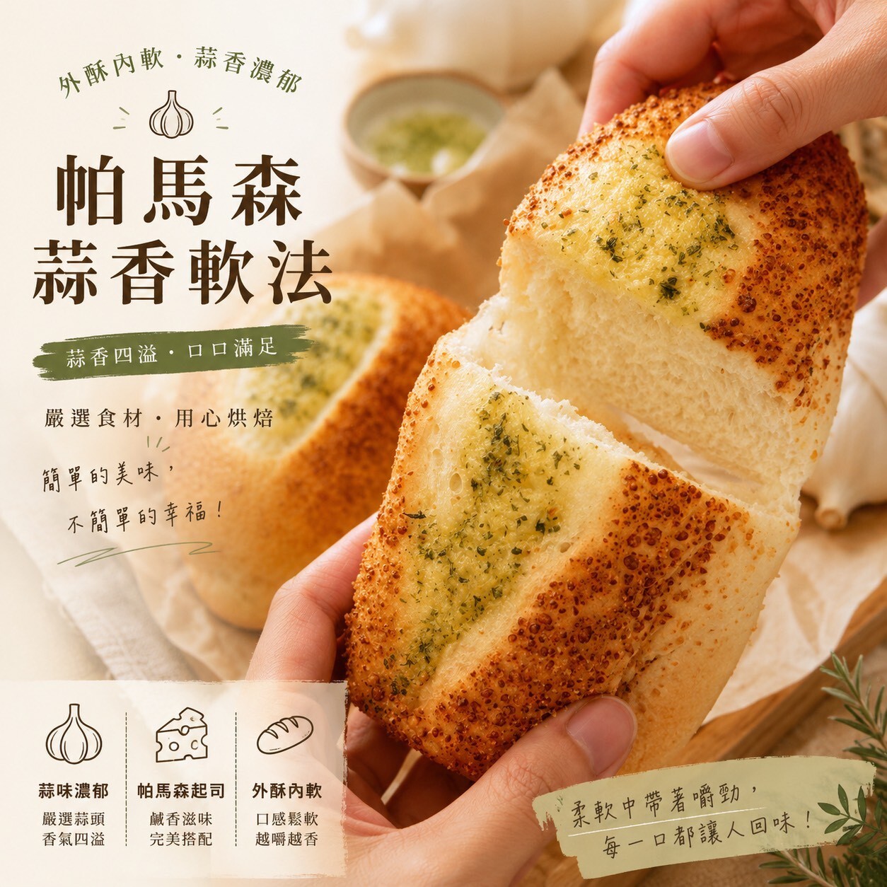 (團購)帕馬森蒜香軟法(06/30到貨)
