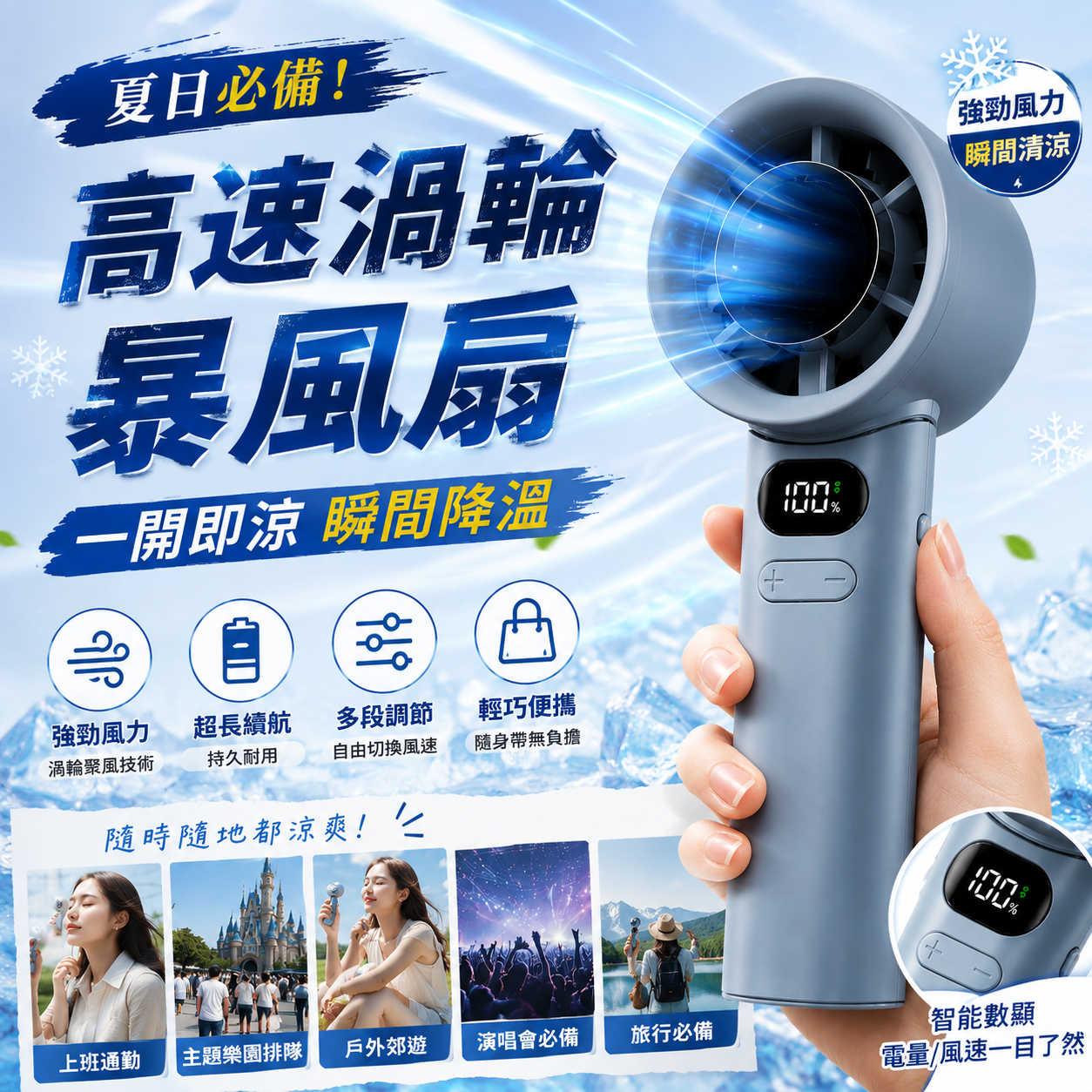 【預購】On0523881 M11 高速手持風扇