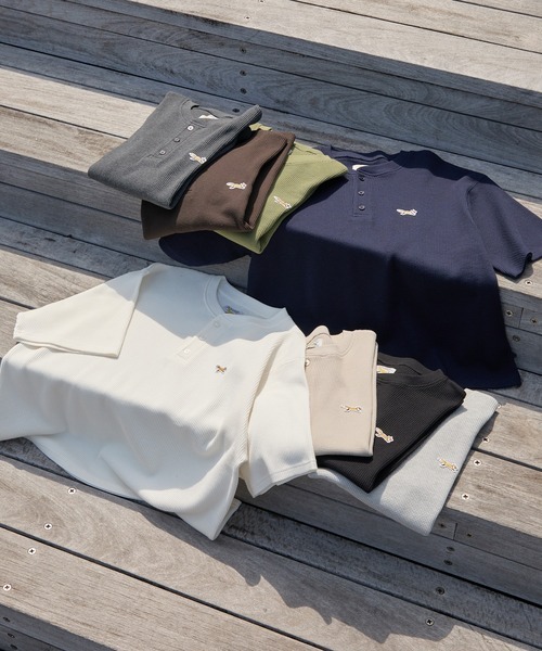 日本 Penneys 別注 THE FOX Waffle Henley T-Shirt [sc1519]