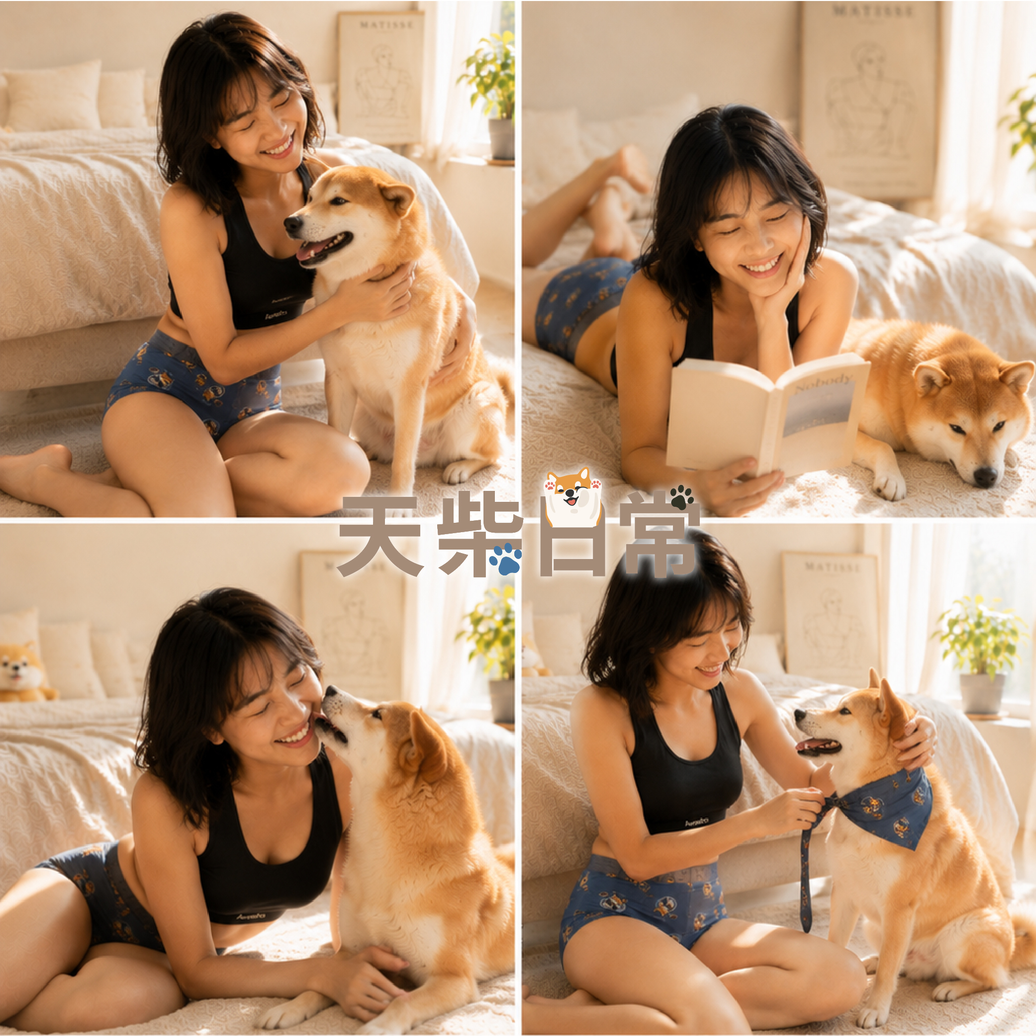 "天柴日常麻豆實穿四格圖"