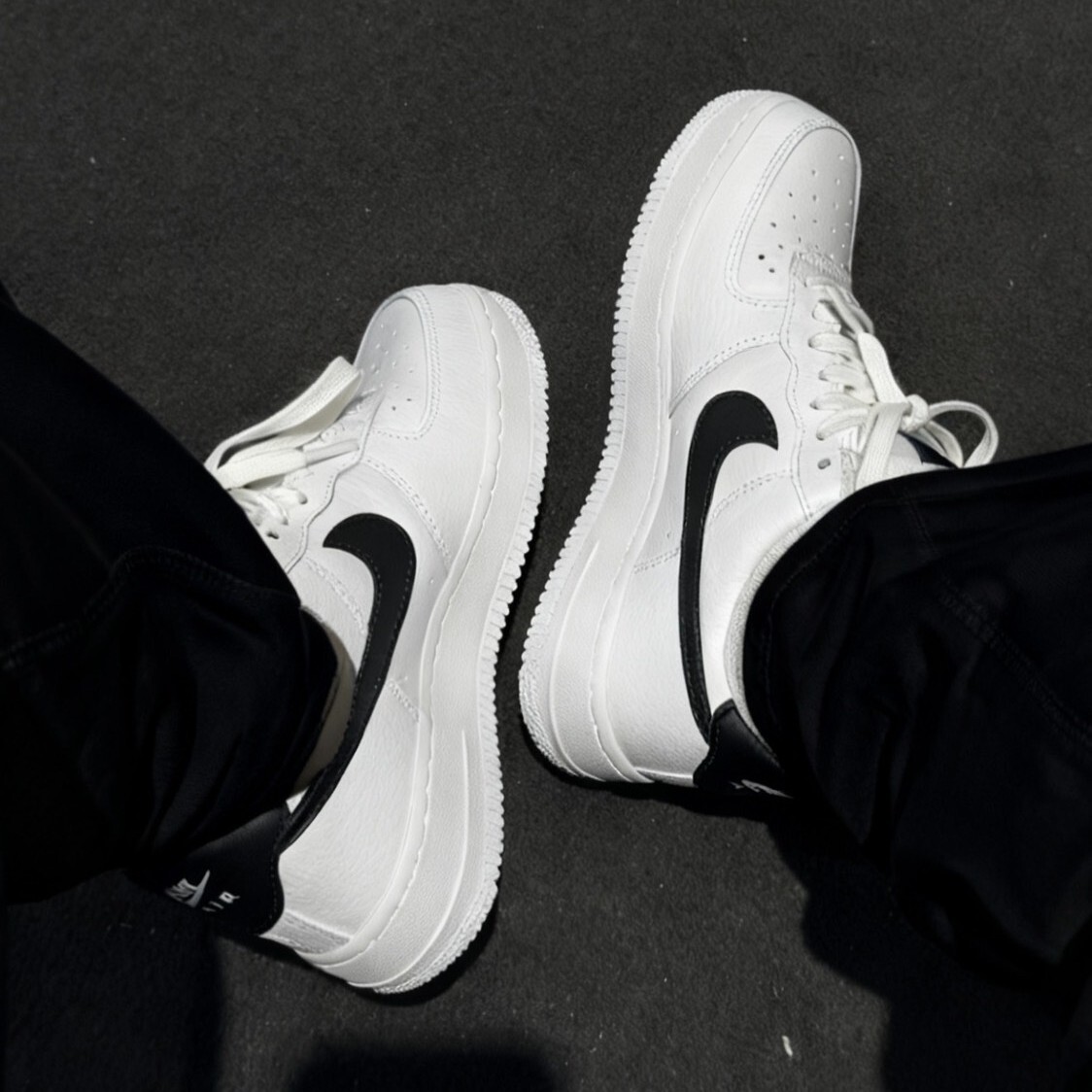 【官網限定】Nike Air Force 1 '07 小GD 白底黑鉤 荔枝皮 男鞋 CT2302-100 III