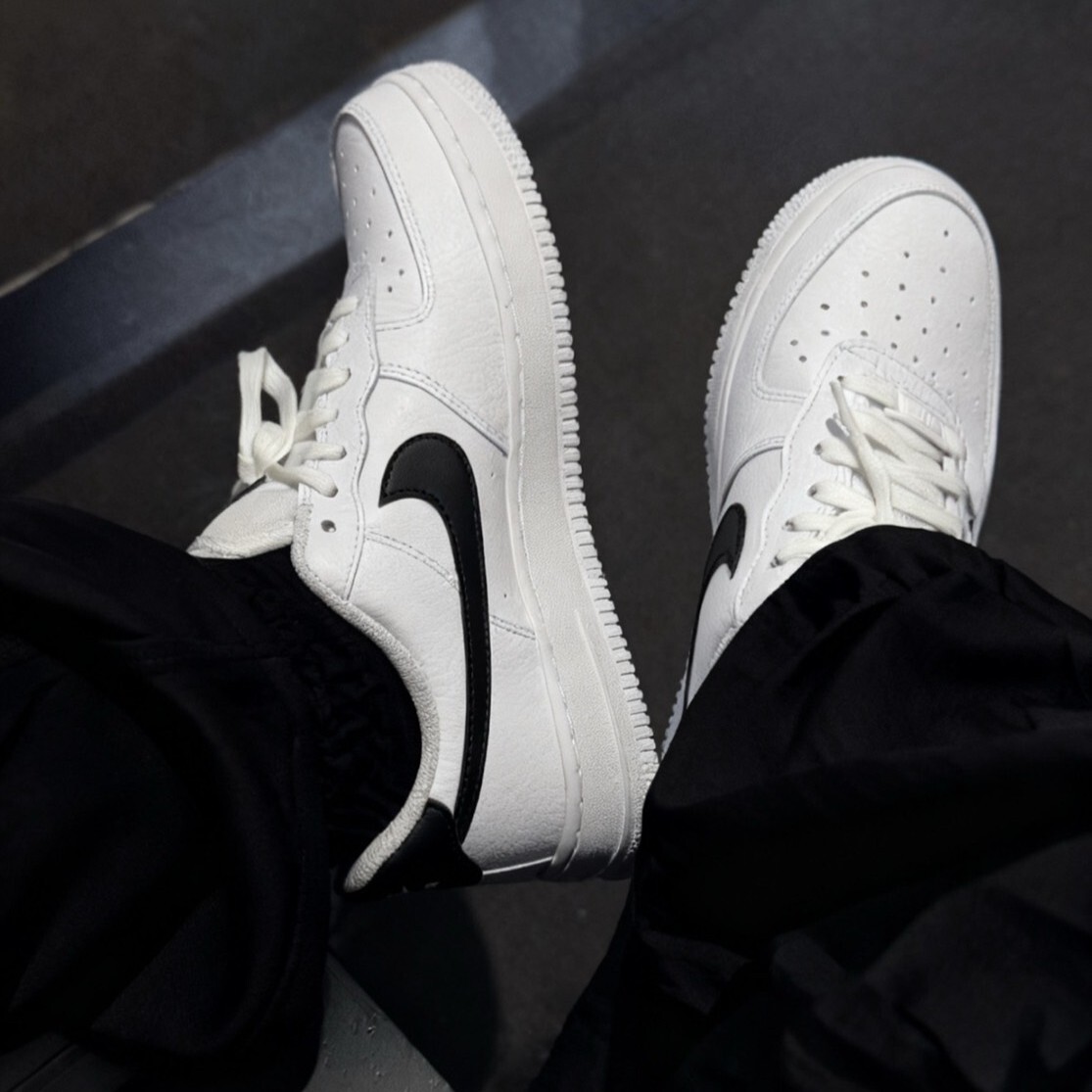 【官網限定】Nike Air Force 1 '07 小GD 白底黑鉤 荔枝皮 男鞋 CT2302-100 III