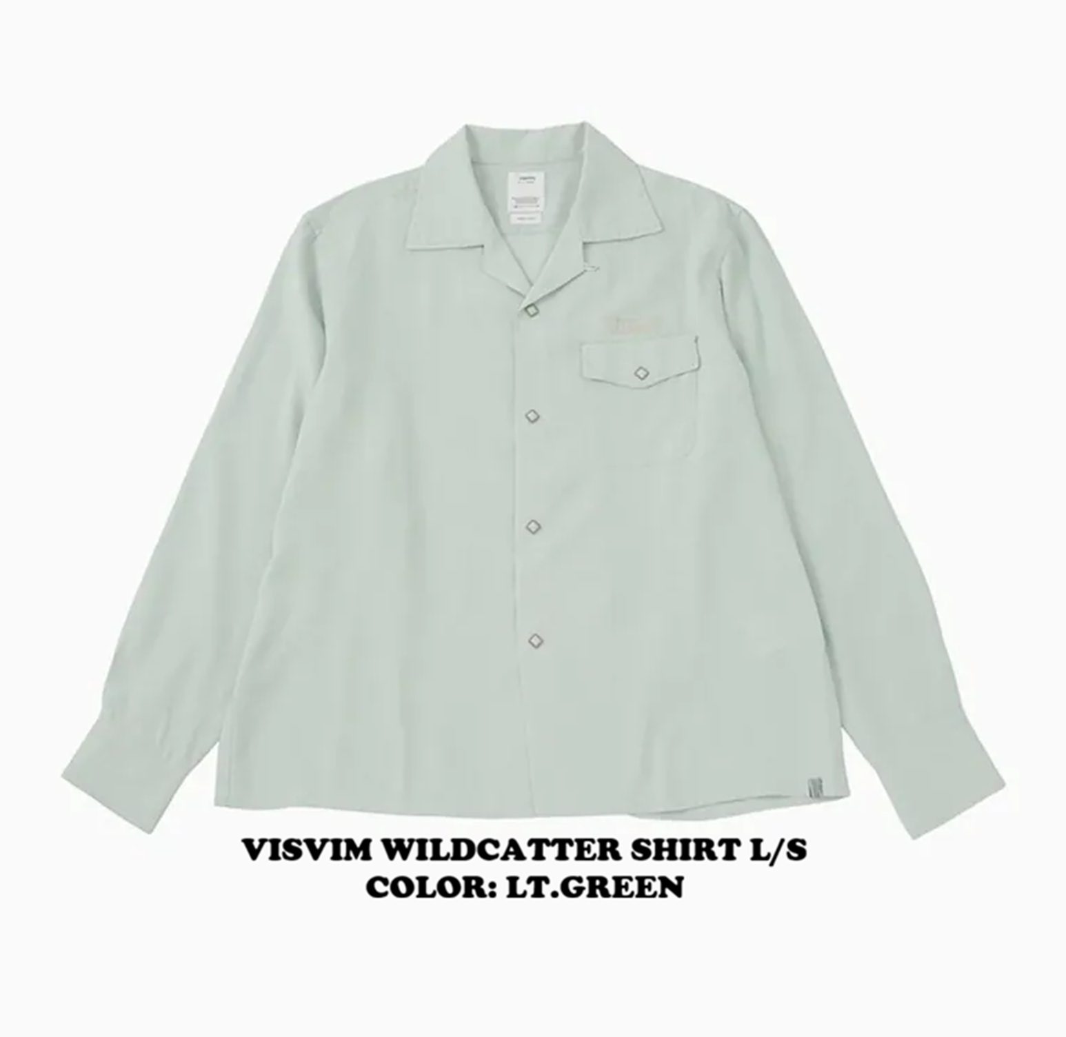 LAST PCS: VISVIM WILDCATTER SHIRT L/S - LT.GREEN SIZE 2  IN STOCK NOW (現貨發售中)