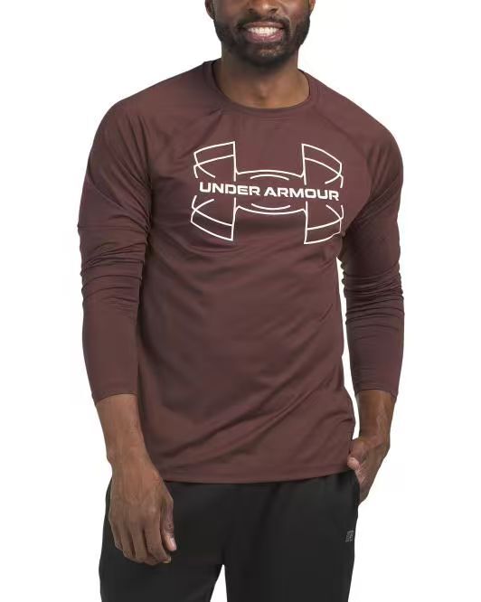 【預購】UNDER ARMOUR H060218 印花長袖上衣（棕色）