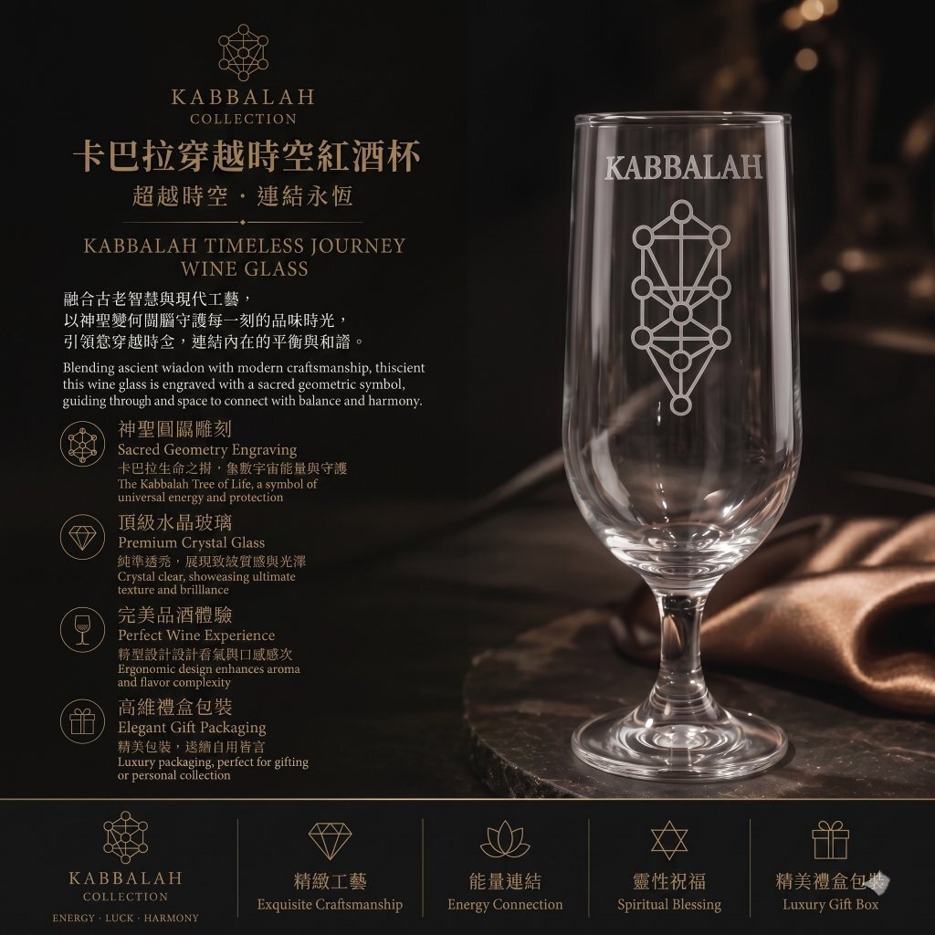 【卡巴拉】穿越時空 頂級水晶紅酒杯(高腳杯款)