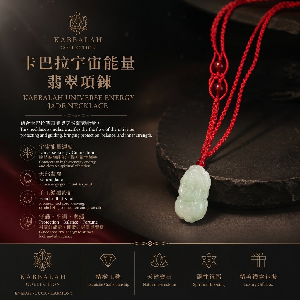 【卡巴拉】宇宙能量翡翠項鍊