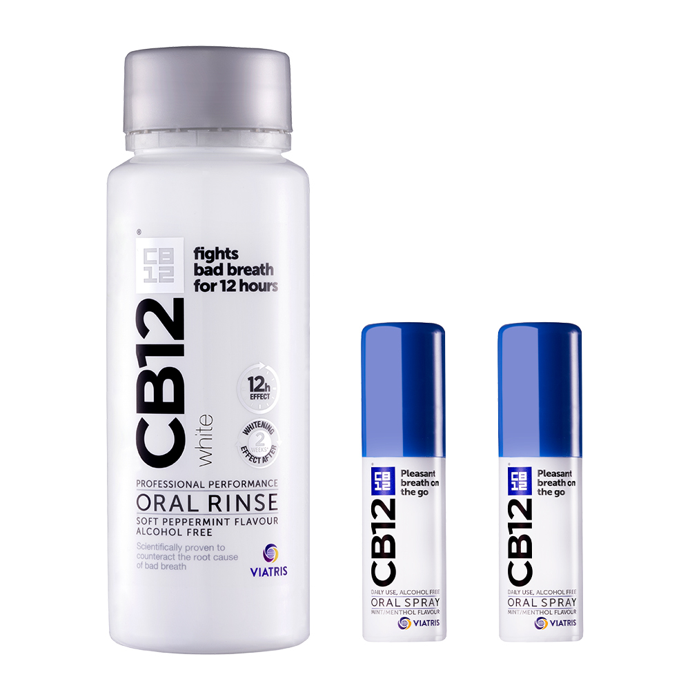 【618超值組】CB12 淨味美白漱口水250ml+淨味噴霧15ml*2