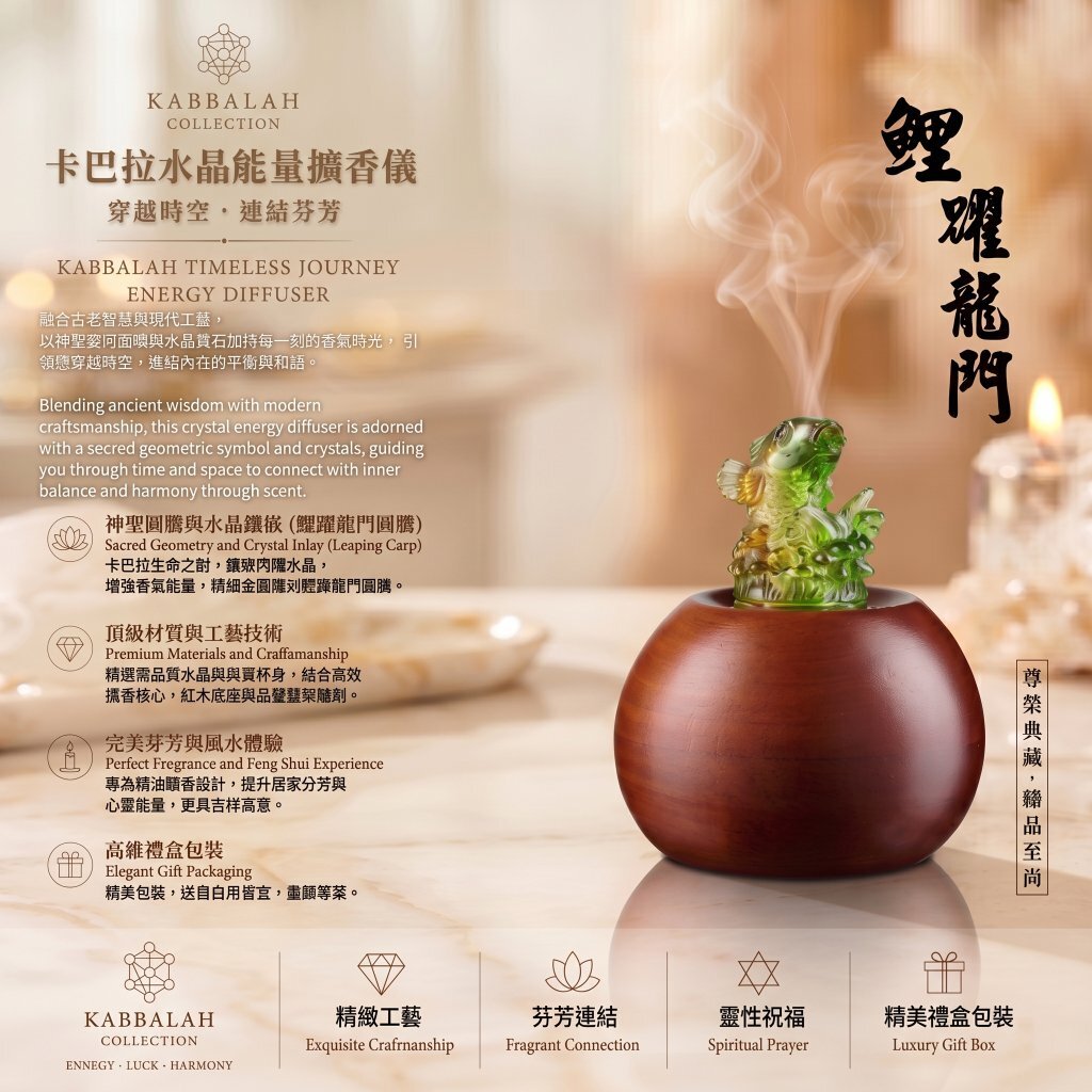 【卡巴拉】【鯉躍龍門】琉璃擴香儀禮盒
