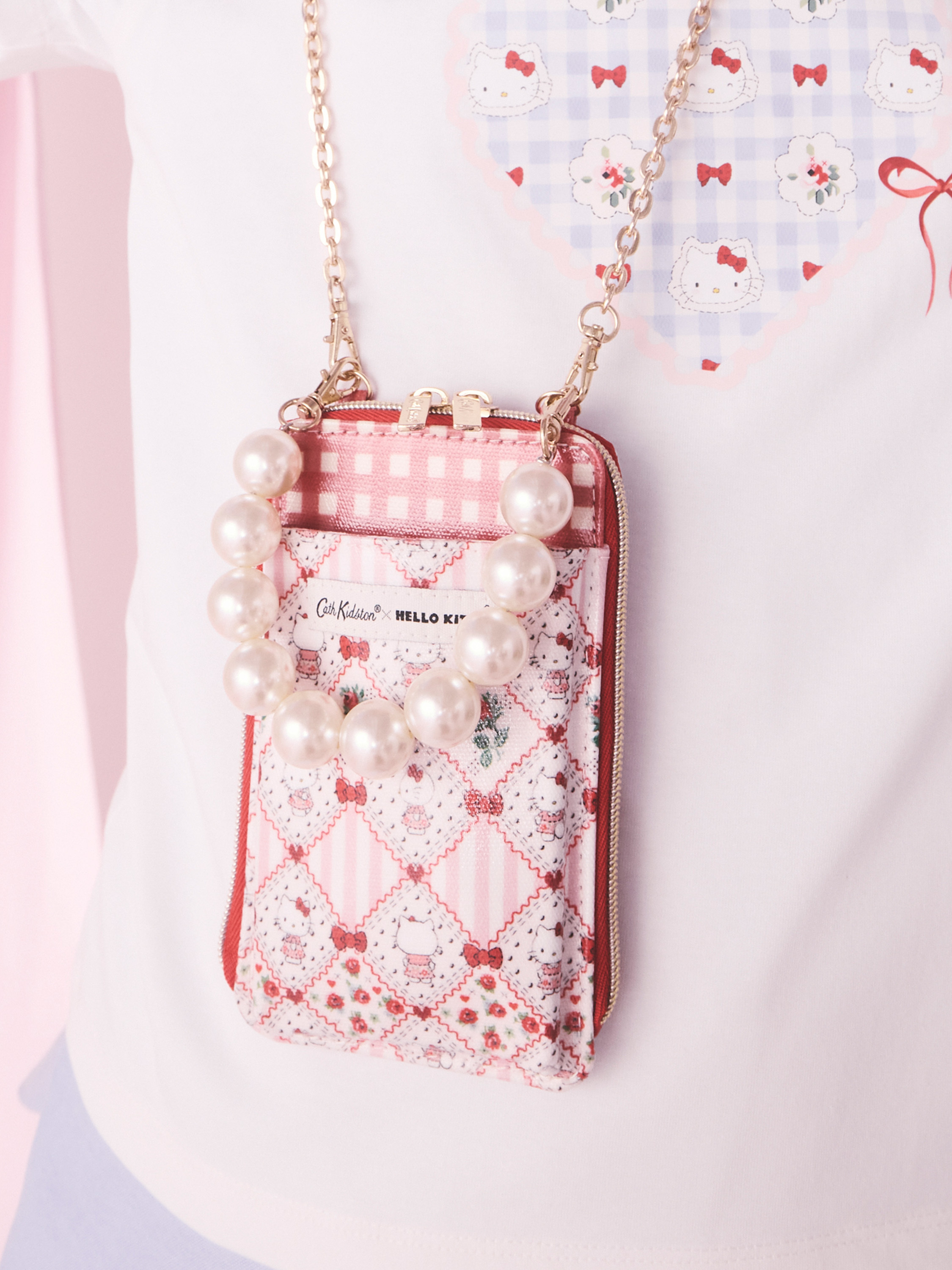 Cath Kidston × Hello Kitty 多功能斜背小包  (Hello Kitty Patchwork)