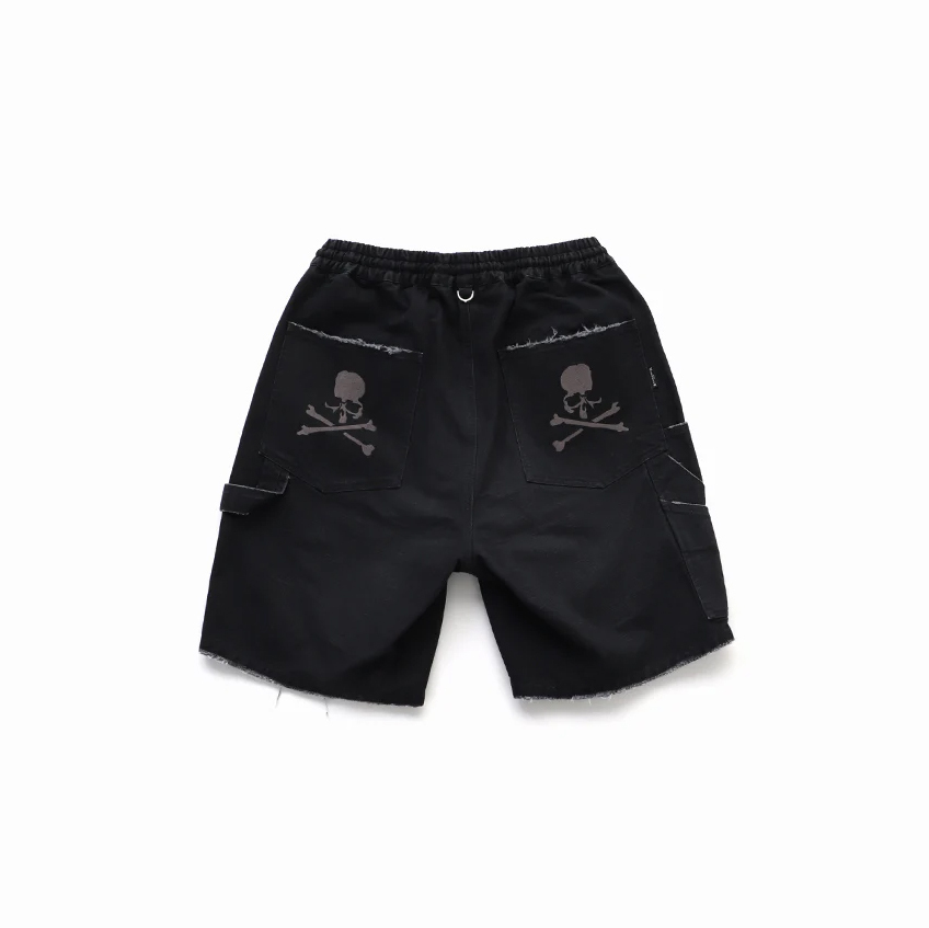 MASTERMIND WORLD MMW REGULAR FIT DUCK PAINTER SHORTS 畫家短褲 雙骷髏-MW26SE1-PA018