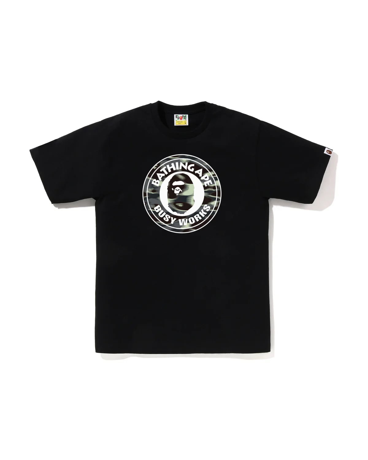 【日本限時連線代購】BAPE Screen Camo Busy Works Tee 經典圓框 迷彩猿人頭短踢 四色