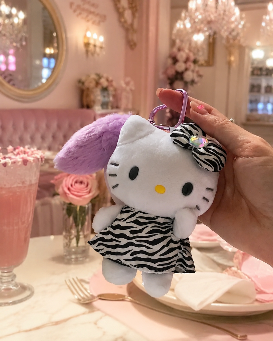 <無敵豹紋💕>Sanrio 三麗鷗 Hello Kitty 豹紋 吊飾 豹紋 斑馬紋