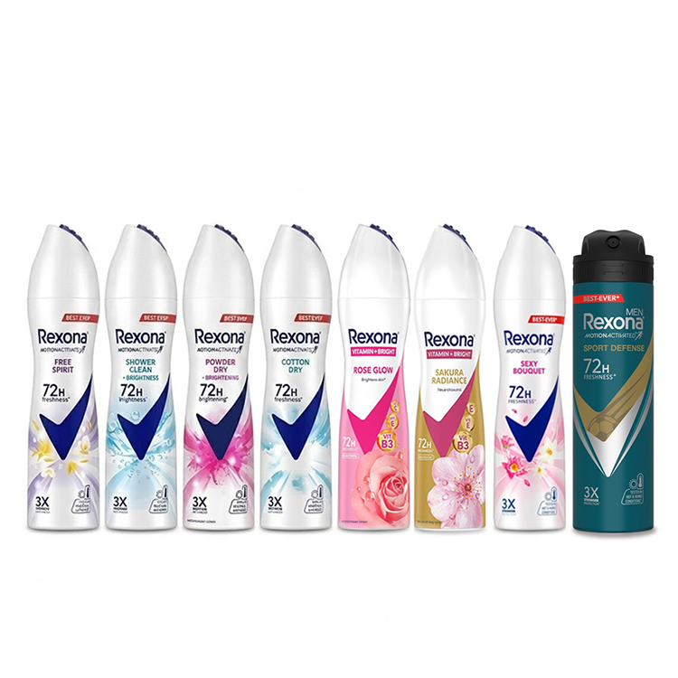 【Rexona 蕊娜】制汗爽身噴霧135ml-自由舒暢/清新舒棉/魅惑香氛/沐浴淨亮/亮白乾爽/透亮櫻花/透亮玫瑰/運動乾爽