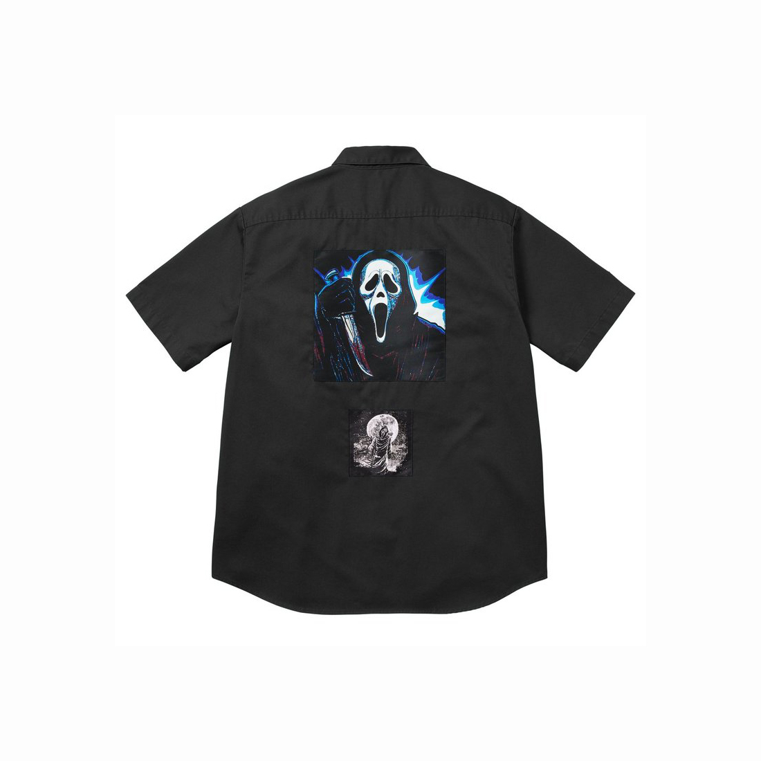 -(B3c01)-SUPREME X GHOSTFACE S/S WORK SHIRT SS26 鬼臉 工作襯衫 黑色