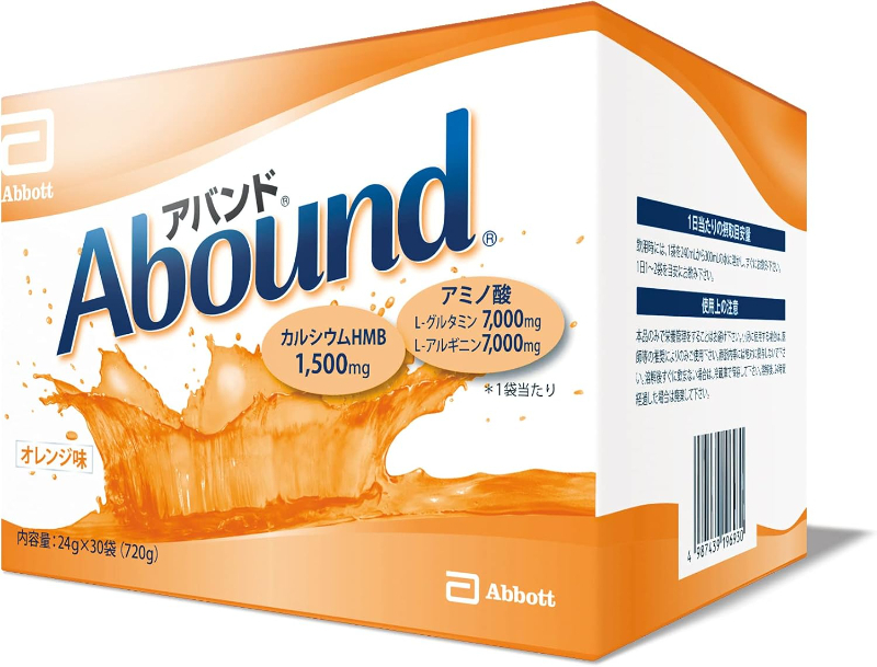 日本 Abbott 亞培 Abound HMB複合胺基酸修護飲 柳橙風味 24g 30袋 營養補給