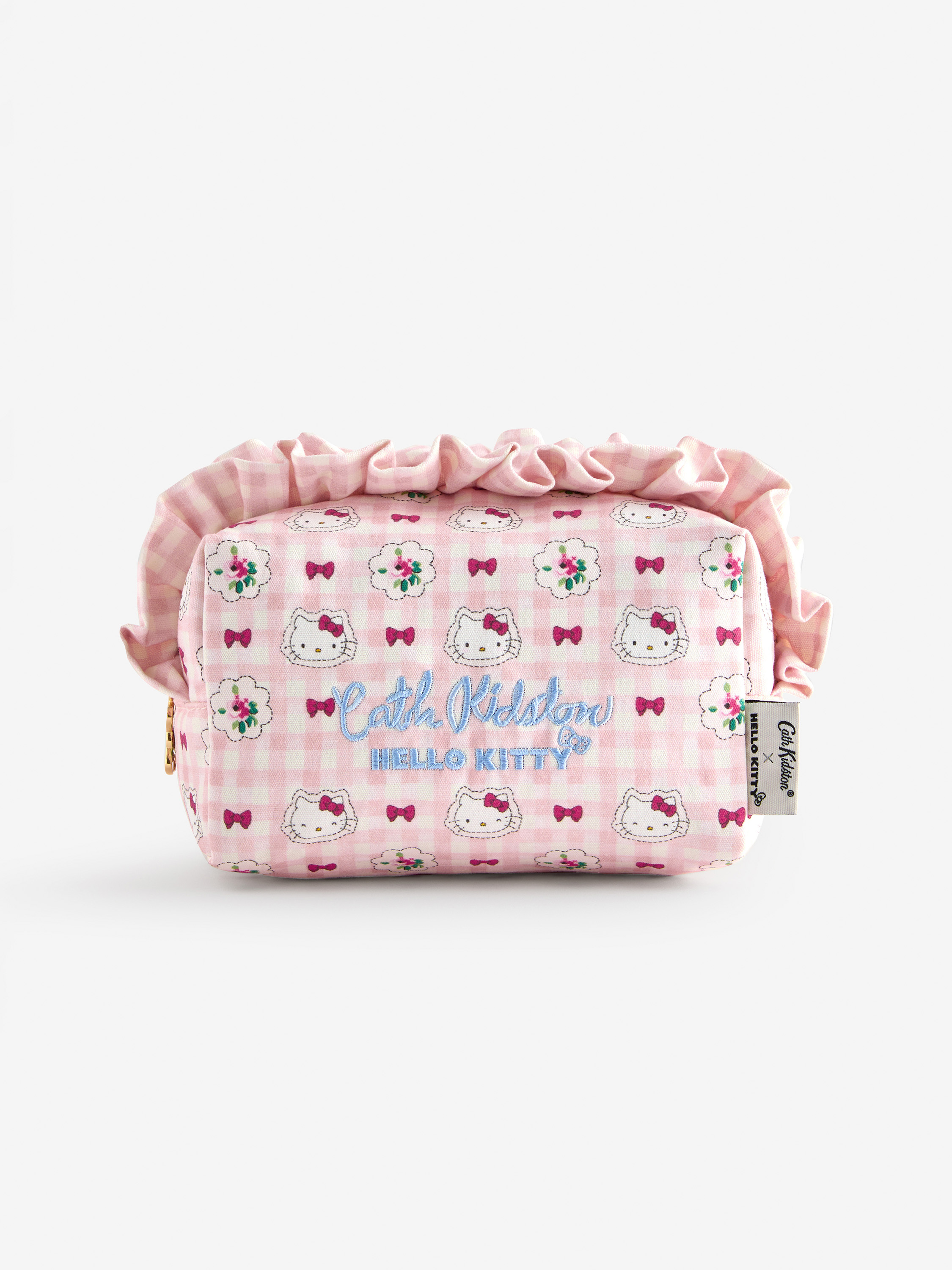 Cath Kidston × Hello Kitty 荷葉邊收納包(Hello Kitty Gingham Provence Pink)