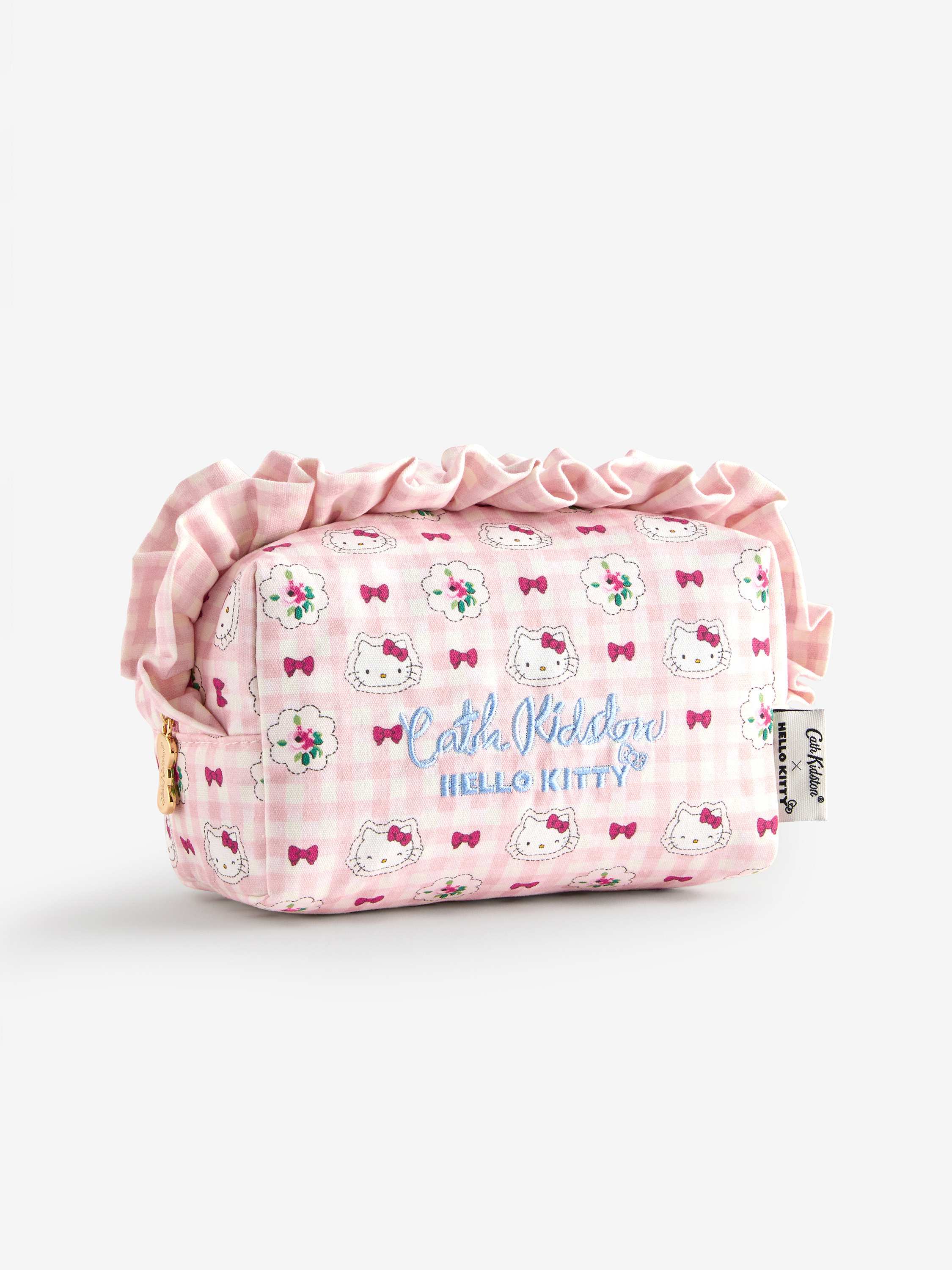 Cath Kidston × Hello Kitty 荷葉邊收納包(Hello Kitty Gingham Provence Pink)
