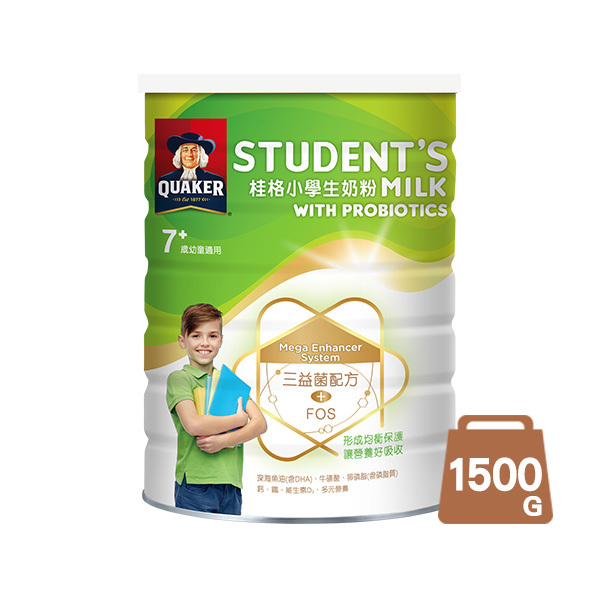 桂格三益菌小學生奶粉1500gX3罐  [買2組輸入優惠碼折$300，折後平均單罐$549]
