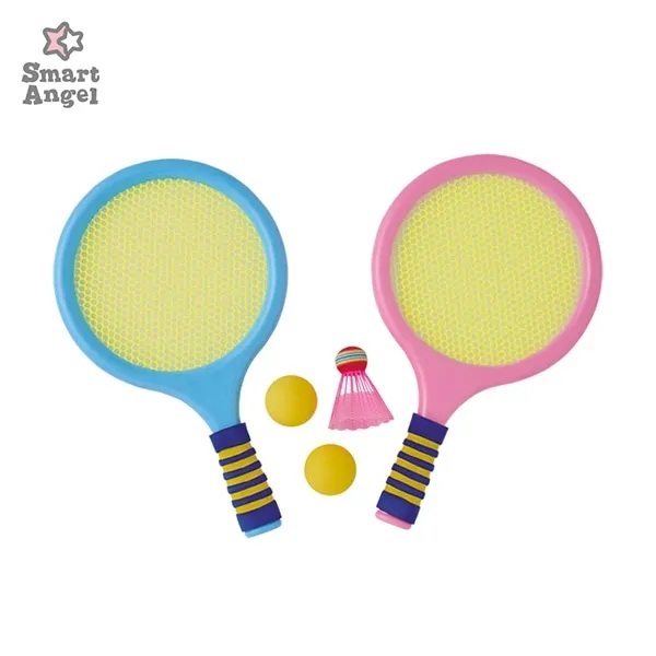 【Nishimatsuya】Smart Angel Lightweight 2-in-1 Mesh Tennis Badminton Racket Sports Set