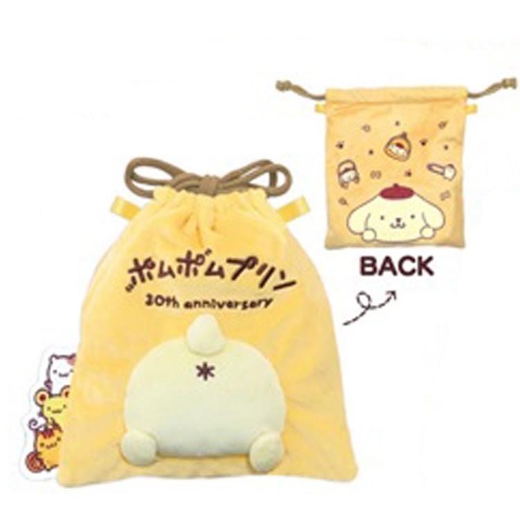日本 Sanrio Pom Pom Purin 布甸狗 30周年慶祝派對 - 斜揹束繩兩用袋