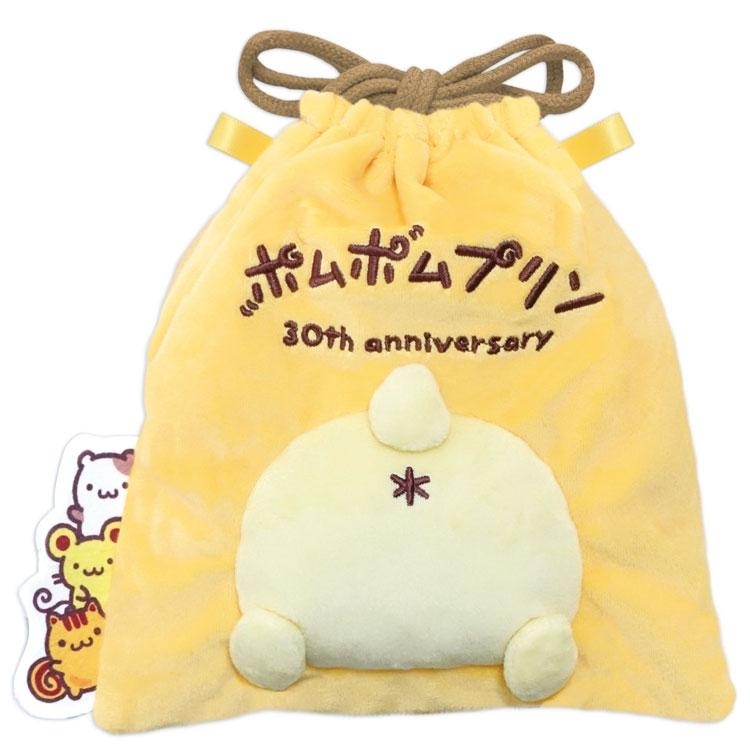 日本 Sanrio Pom Pom Purin 布甸狗 30周年慶祝派對 - 斜揹束繩兩用袋