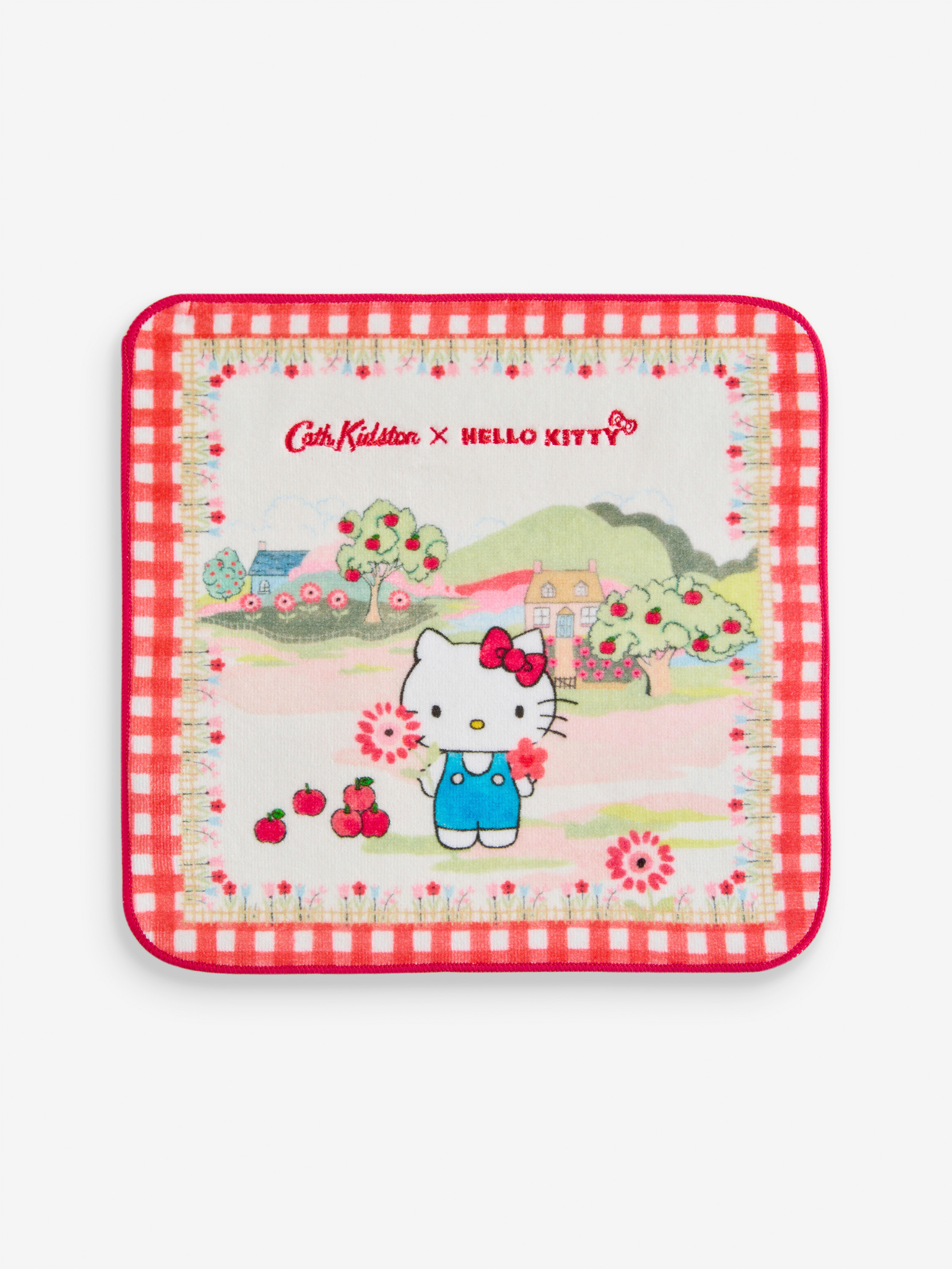 Cath Kidston × Hello Kitty 刺繡毛巾手帕 (Hello Kitty Scene)