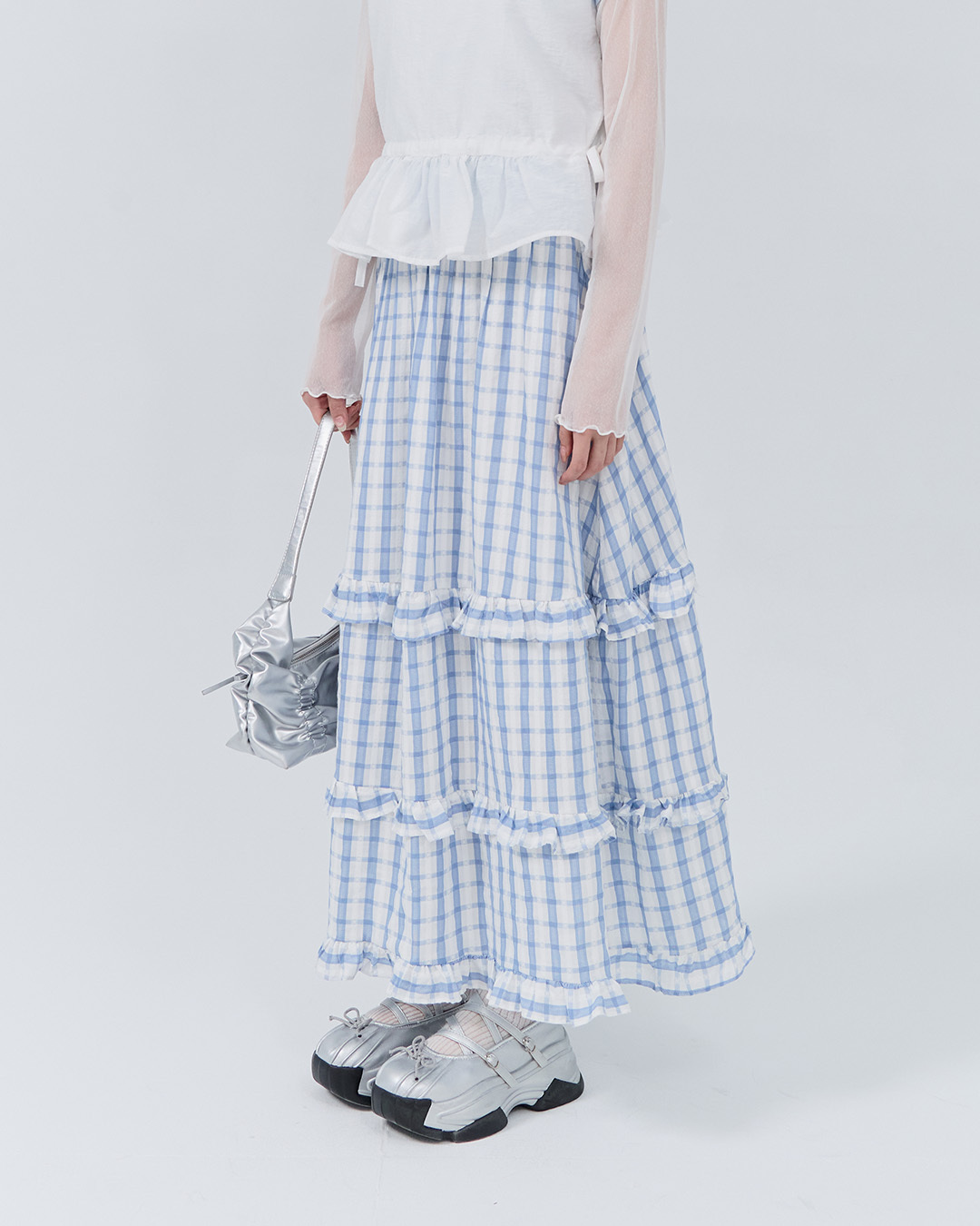 Multi-layered ruffled cake dress, available in two colors.【03021769】in stock+pre-order