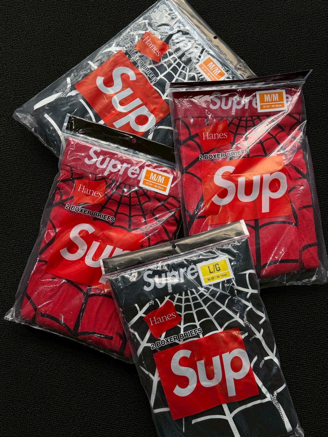 Supreme × Hanes x Spider-Man蜘蛛人 聯名款 四角褲組(一包兩入)