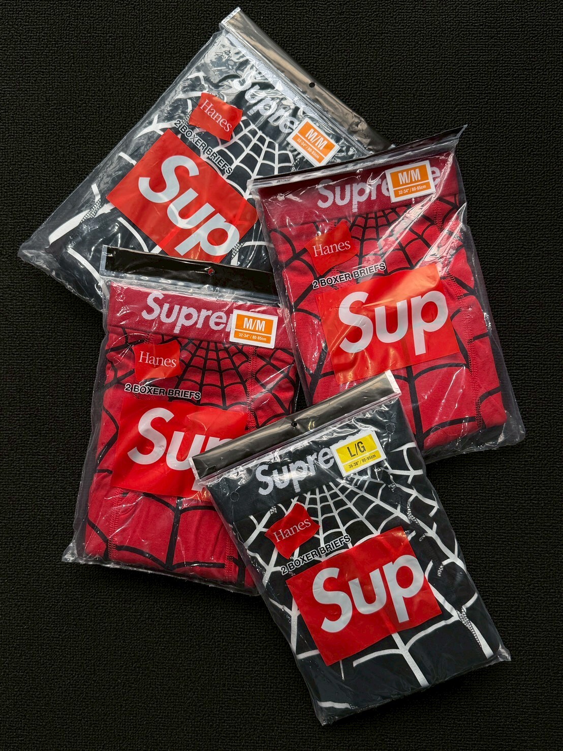 Supreme × Hanes x Spider-Man蜘蛛人 聯名款 四角褲組(一包兩入)