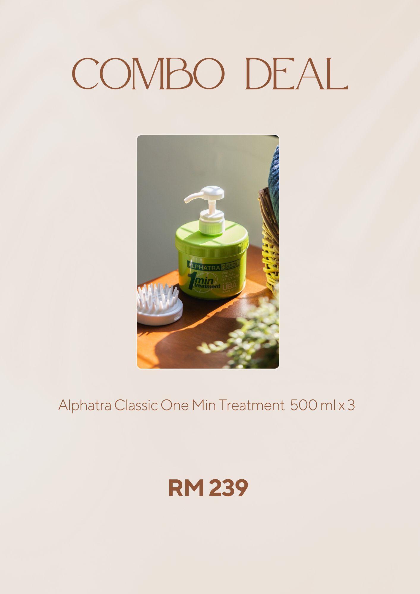 【Combo Deal 】 Alphatra Classic One Min Treatment 500ml x 3