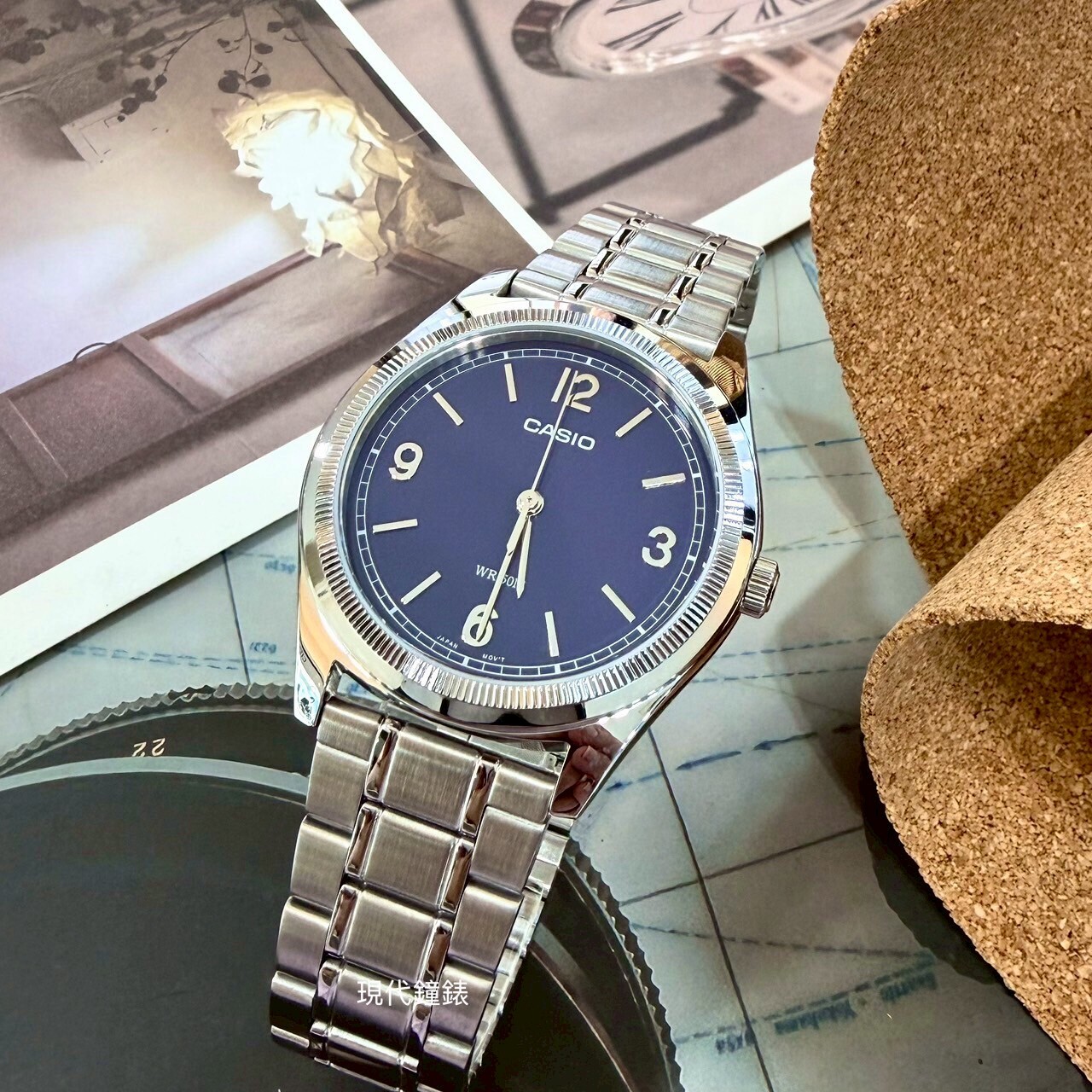 【CASIO 卡西歐】大三針石英男錶 MTP-B210D-2A2 39.5mm 現代鐘錶