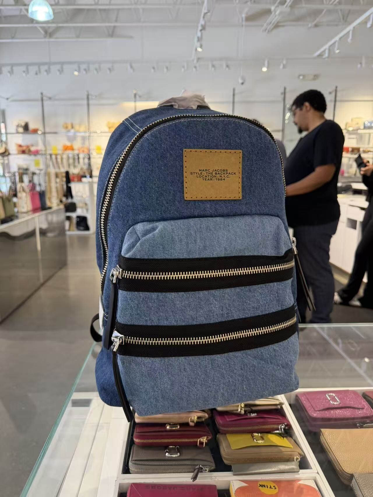 【預購】Marc Jacobs H060262 牛仔藍色大號背囊