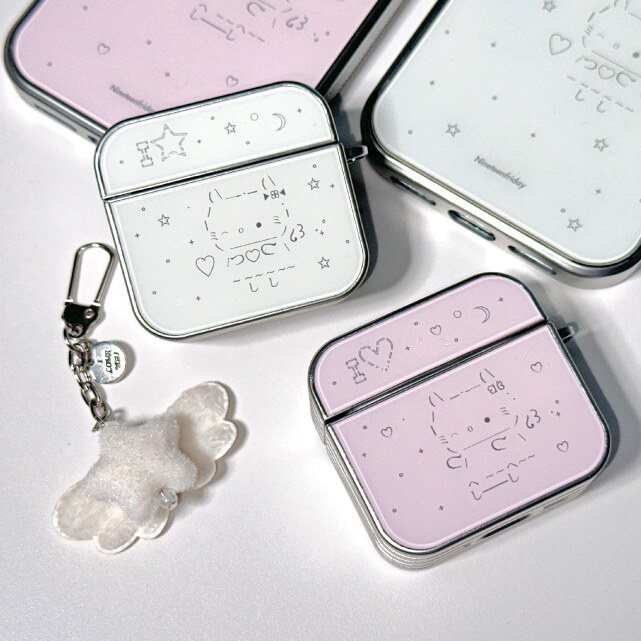 【預購】Nineteen Friday 天使貓咪 顏文字 AirPods 耳機殼 (不含吊飾)